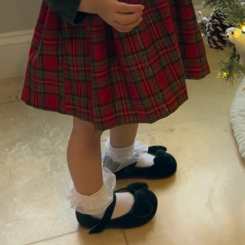 Velvet Green Mary Jane Kids Shoes size 23 - Picture 11 of 11
